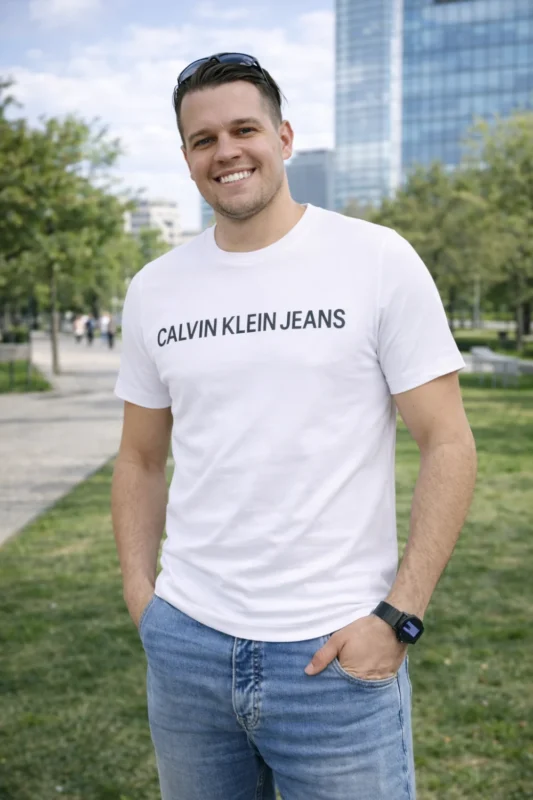 Calvin Klein Jeans fehér póló