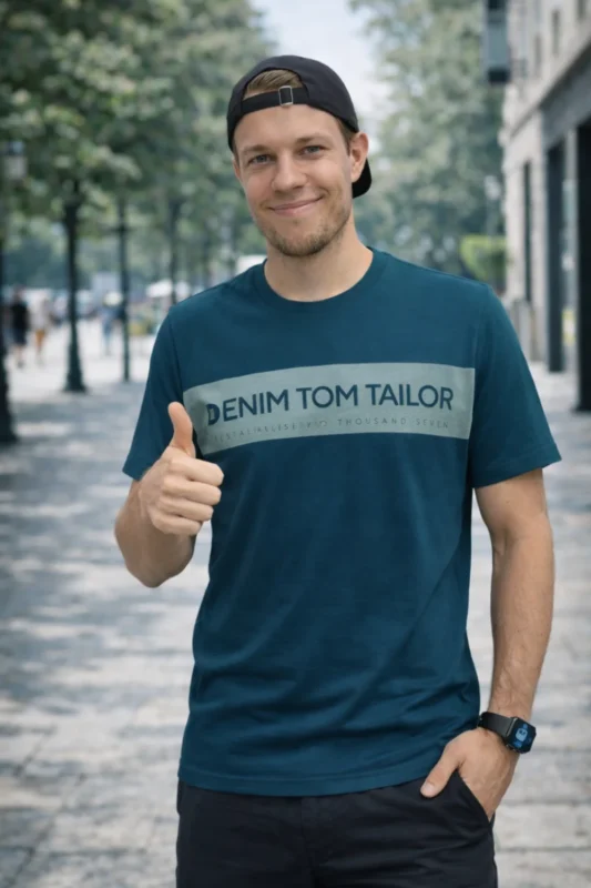 Tom Tailor zöldeskék póló
